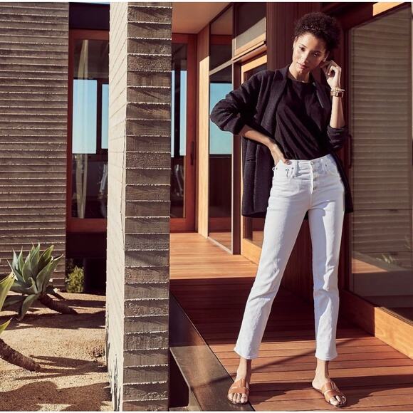 J.Crew 10" vintage slim-straight jean in white 33‎ - Picture 1 of 8